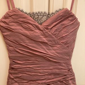New With Tags BCBG Max Azria Mauve Pink Cocktail Rachael Dress XS Size 0